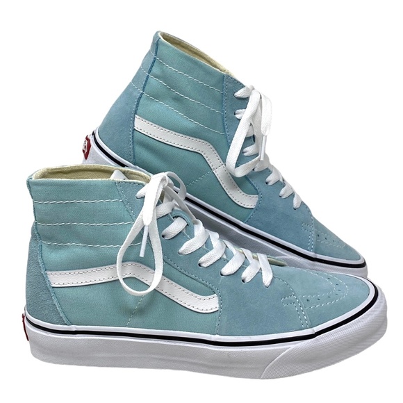 VANS Sk8-Hi Tapered Sneakers Women's Suede Blue Canvas Shoes Casual VN0A5KRUH7O - Picture 1 of 9